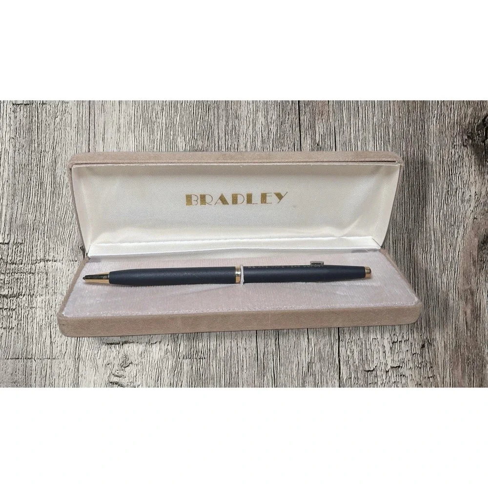 Vintage Bradley Ink Pen with Original Case & Paper